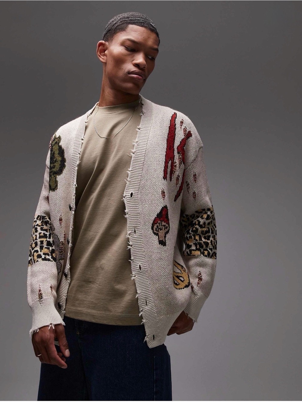 Allsaints Jay cardigan unisex in ecru white